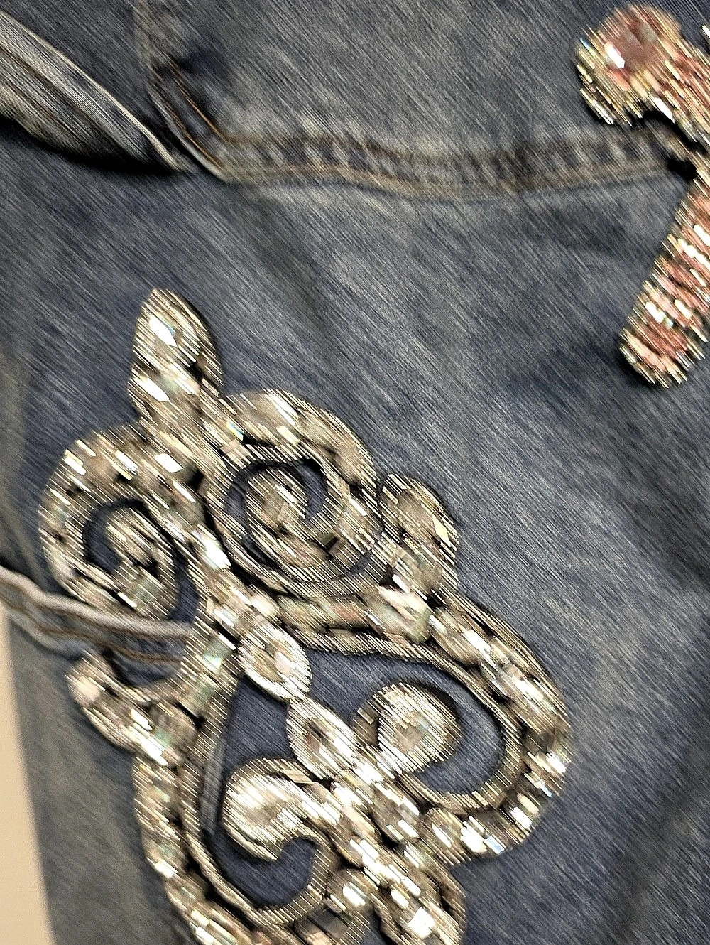 AKIRA Wild And Free Denim Pant Straight Leg Blue 1X - Picture 9 of 13